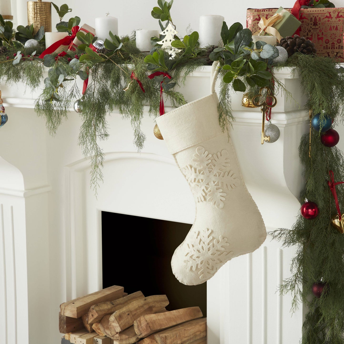 Handmade Snowflake Christmas Stocking