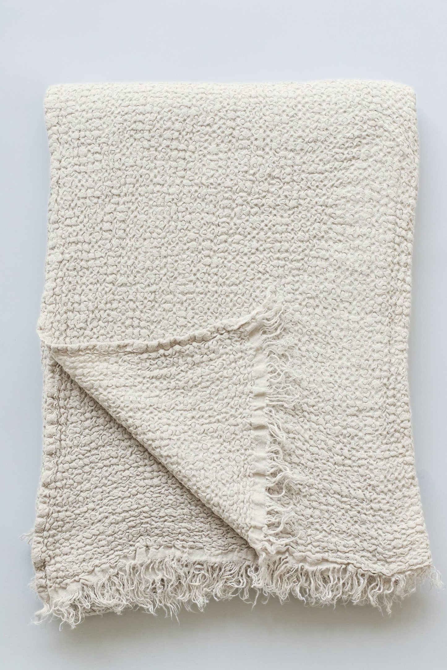 Nantucket Linen Throw - Cream