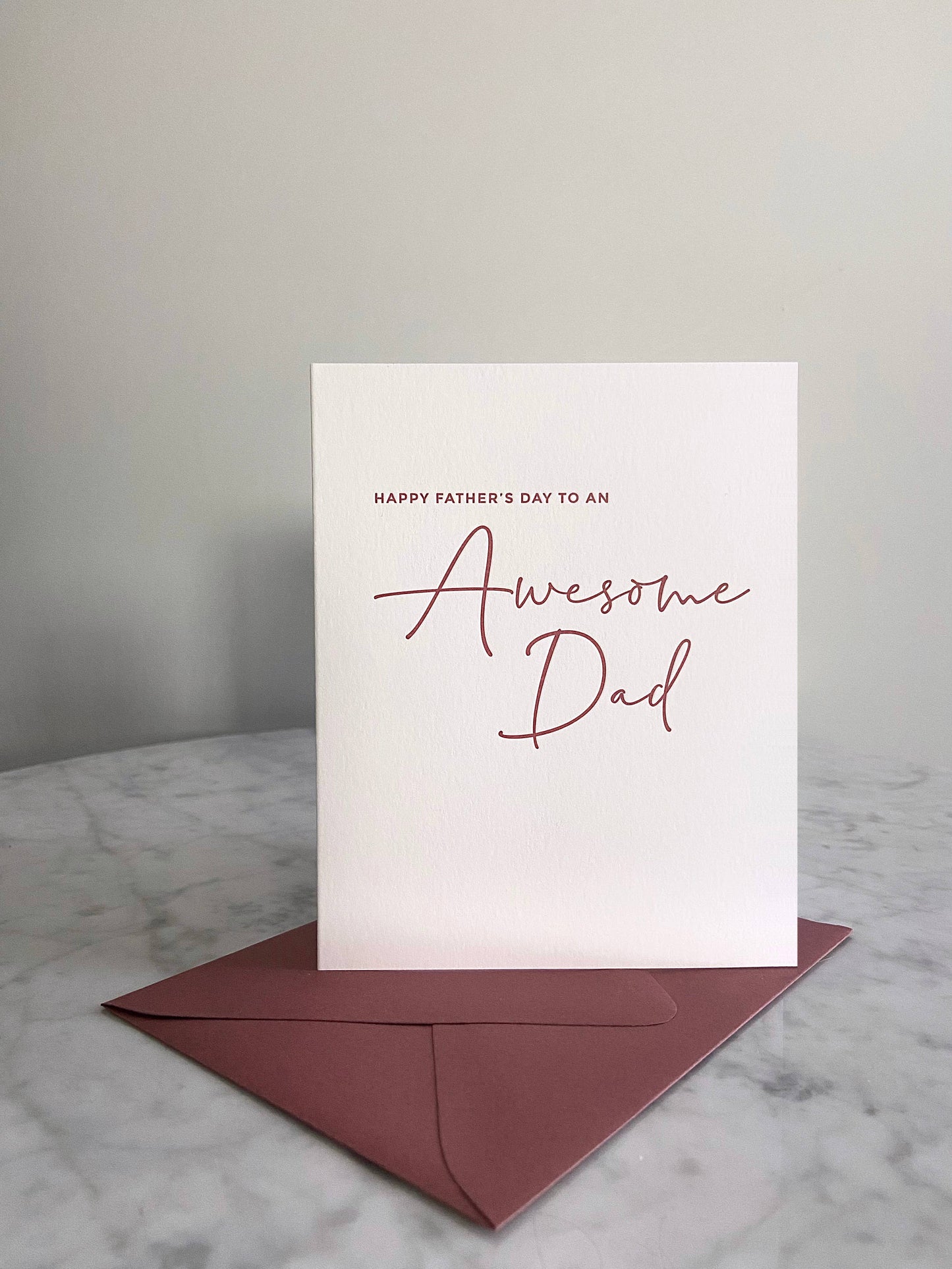 Awesome Dad Letterpress Father's Day Card