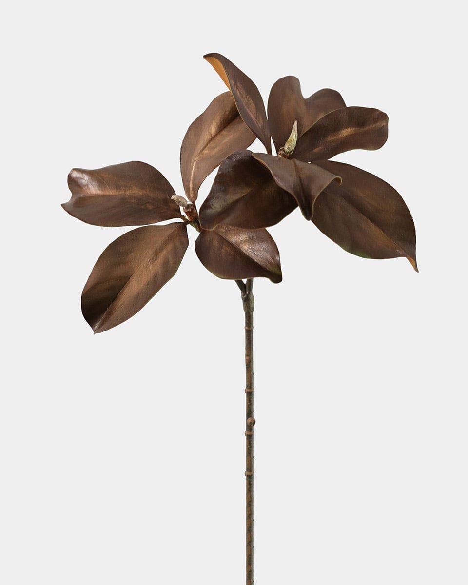 Fall Magnolia Leaf Branch 25"