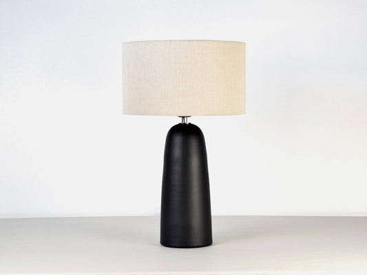 Armona Black - Handmade Table Lamp: Tapered