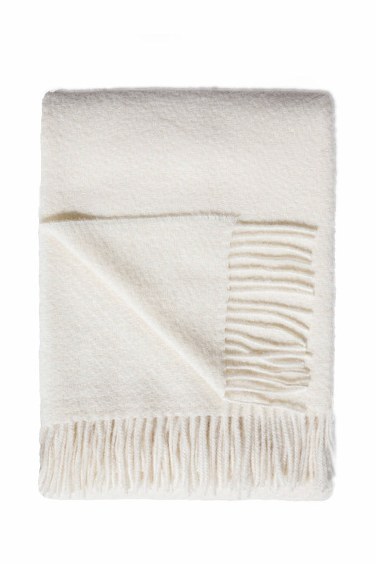 Cork Alpaca Wool Throw : Ivory