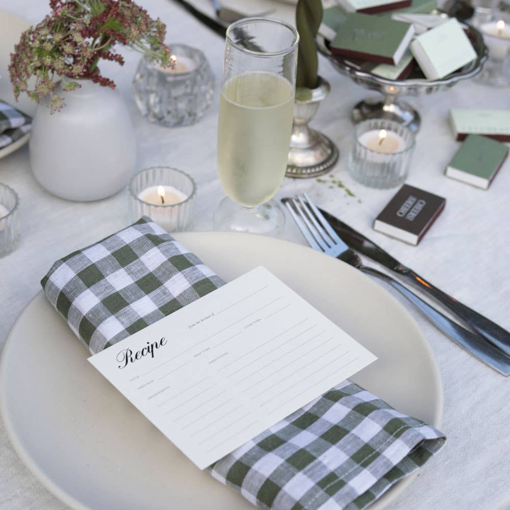 Recipe Card: Natural / Set of 12