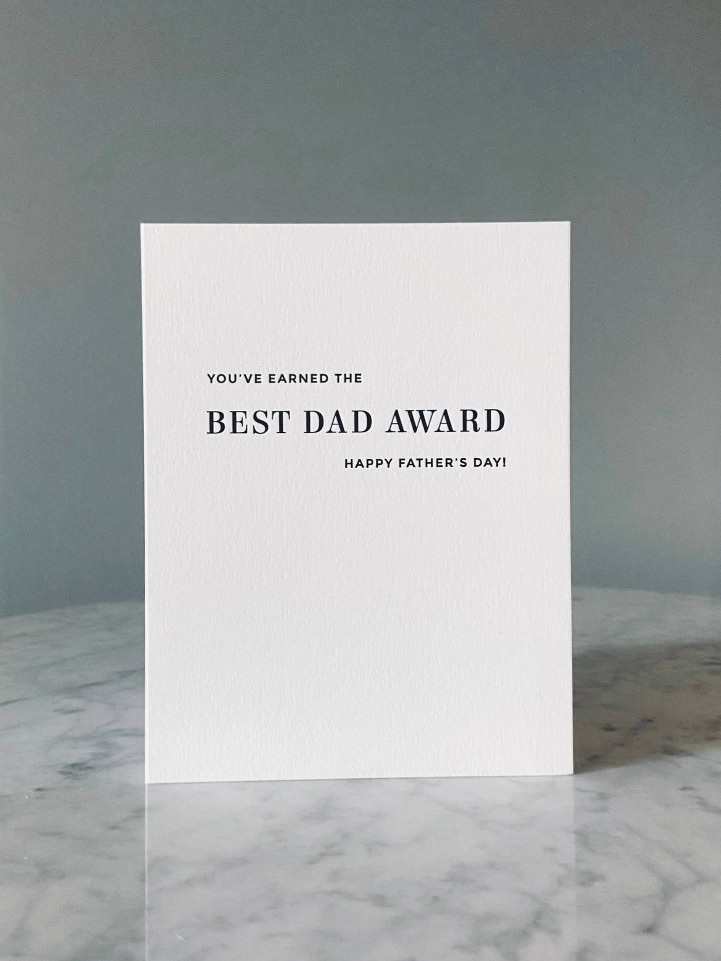 Best Dad Award Letterpress Father's Day Card