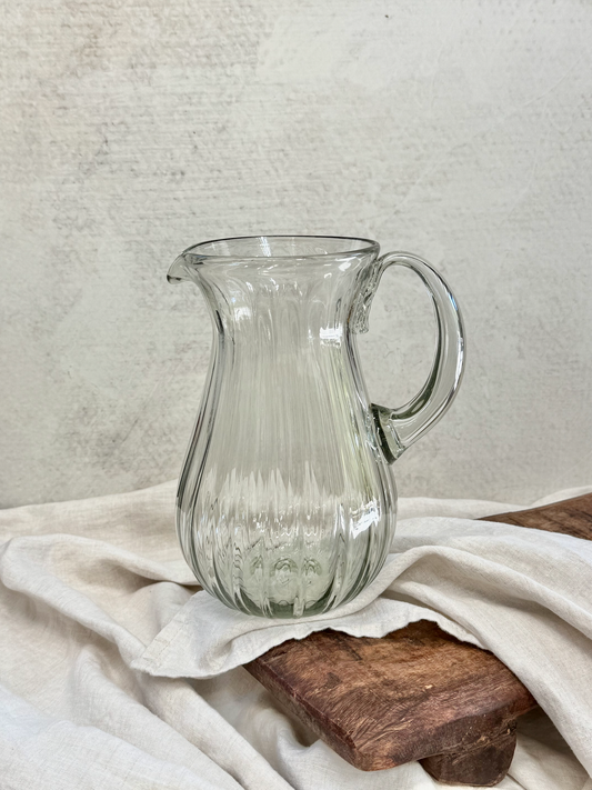 Handblown Fluted Pitcher: Petite