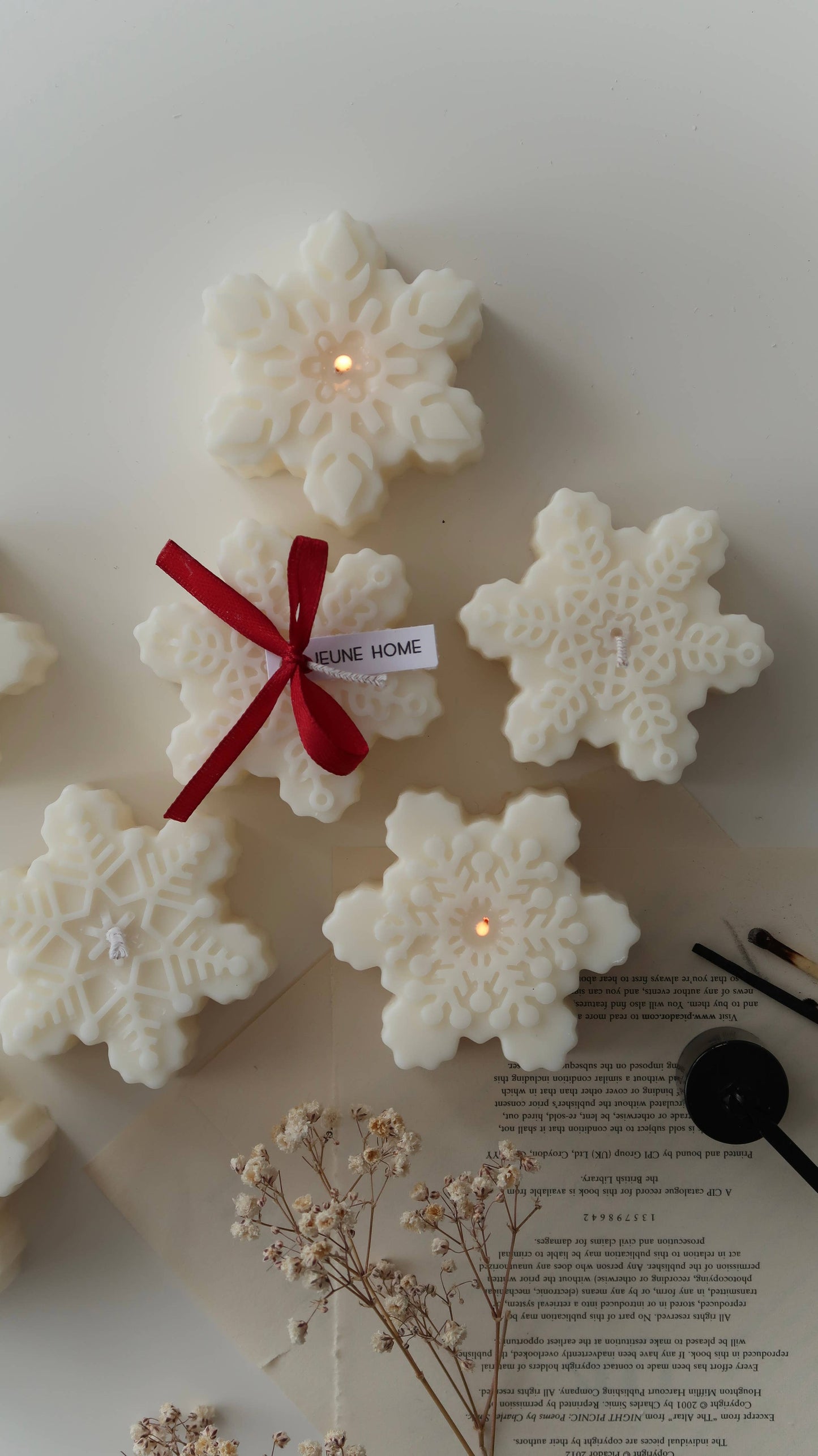 Snowflake candle - Unscented