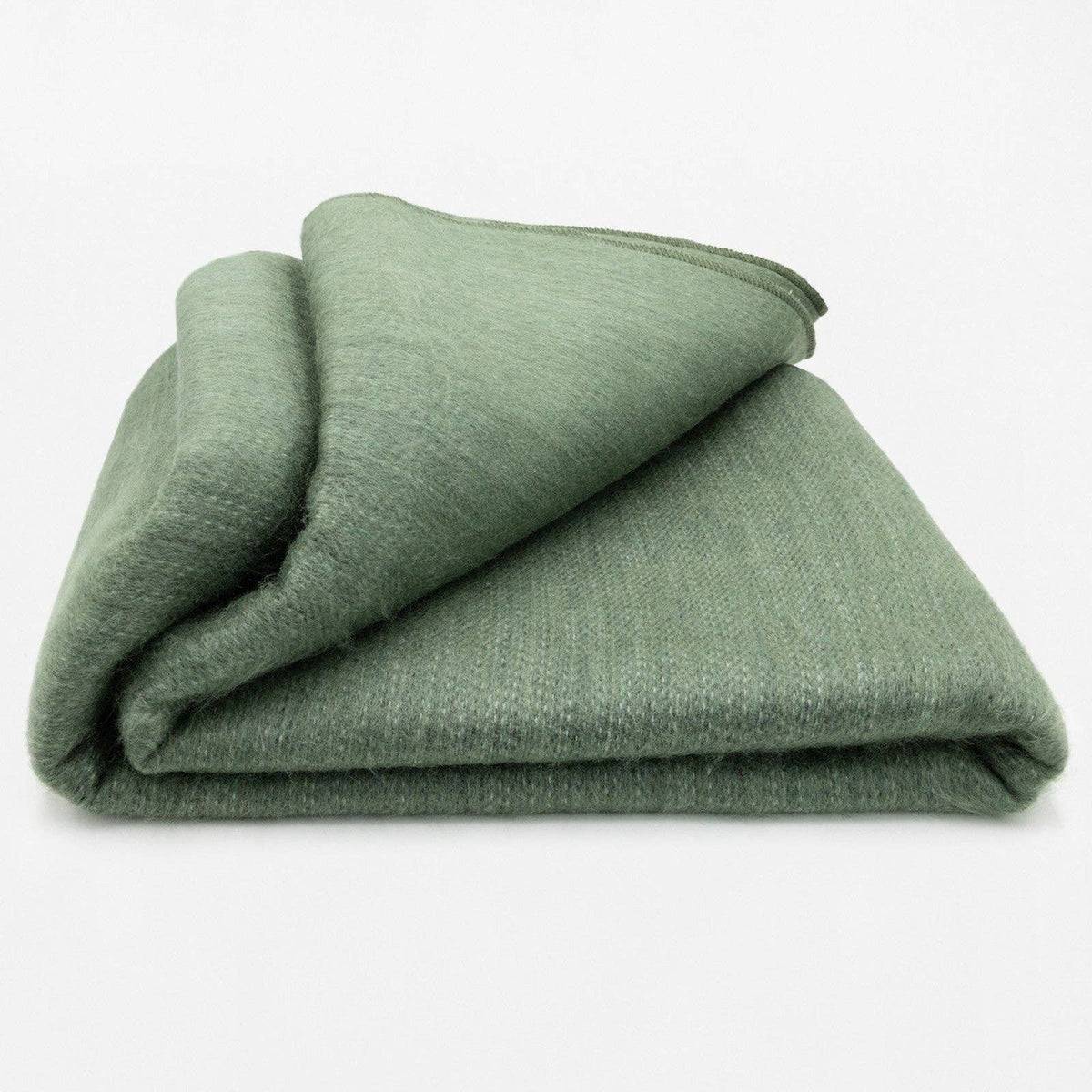 Gualea - Double Density Baby Alpaca Wool Throw - Sage Green - puck and abby