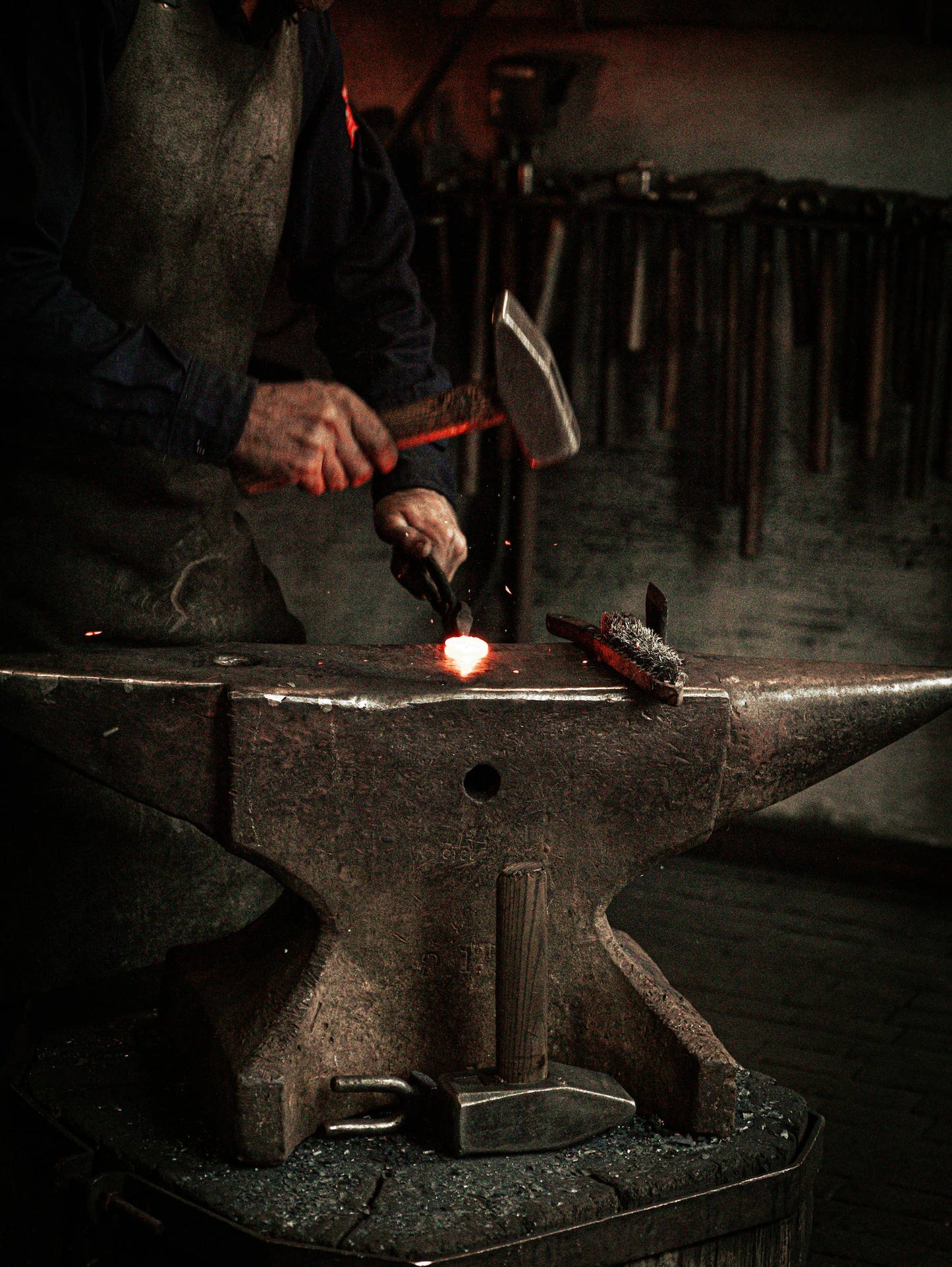 Dante Hand-Forged Iron Candle Stands | Set of 3: Brass Finish