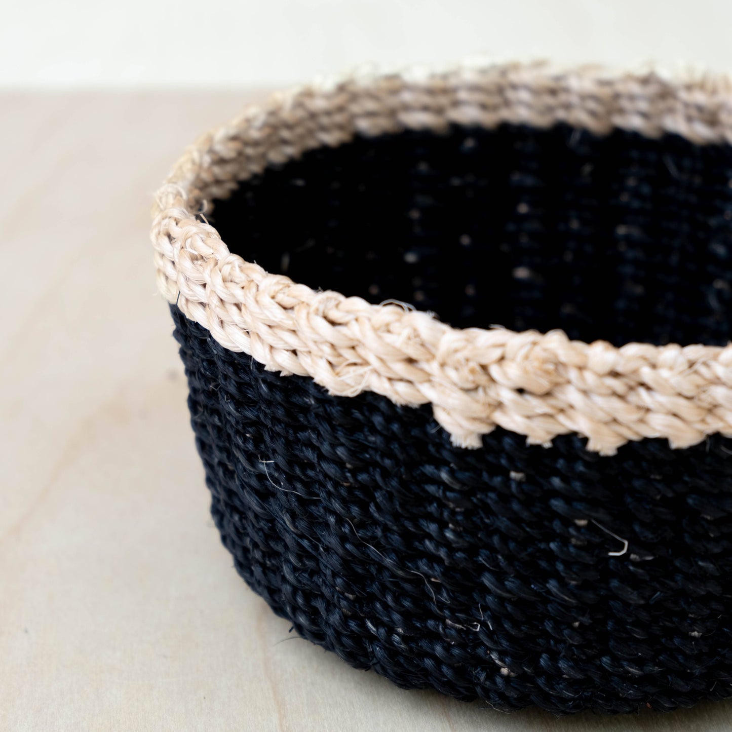 Black Small Round Trinket Basket