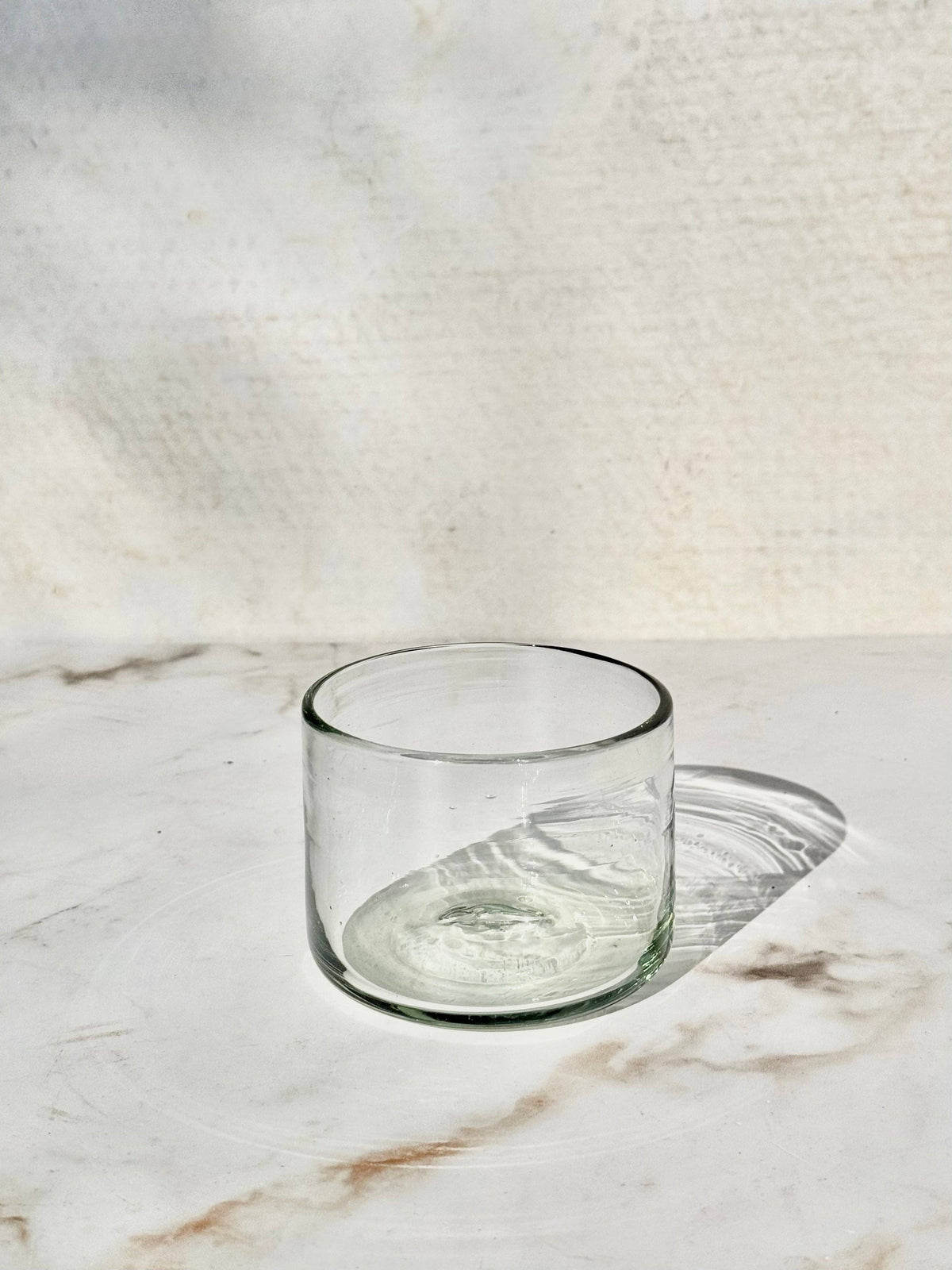 Recycled Handblown Short Glass - puck and abby