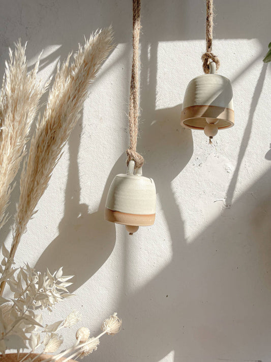 Handmade Ceramic Bell: Long Rope