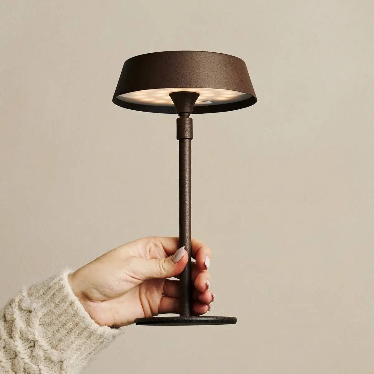 Luca Mocha Brown Rechargeable Lamp | Minimalist, Playful & Dimmable