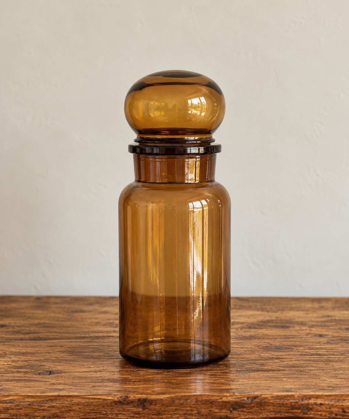 Vintage Belgian Brown Apothecary Jars