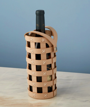 Load image into Gallery viewer, Recycled Leather Bottle Caddy
