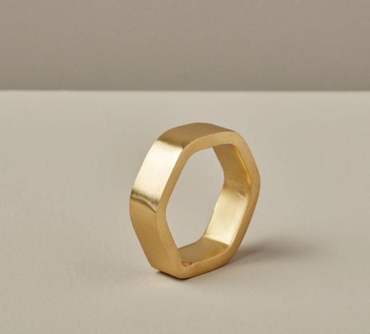 Gold Hexagon Napkin RIng