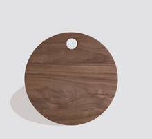 Load image into Gallery viewer, Round Walnut Cutting Board
