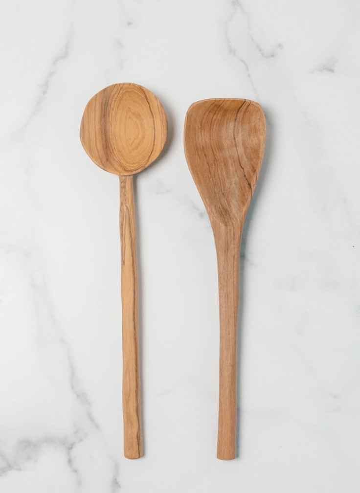 Olive Wood Cooking Spoon Set