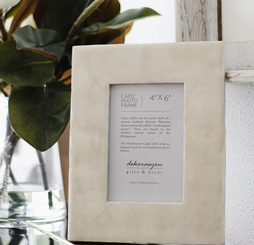 Capiz Photo Frame (Natural White)