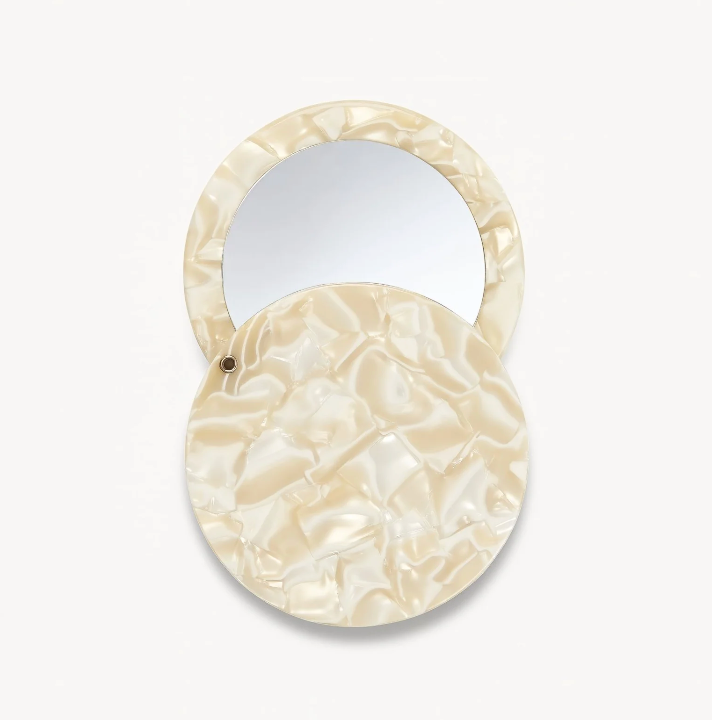 Circle Mirror Ivory Shell
