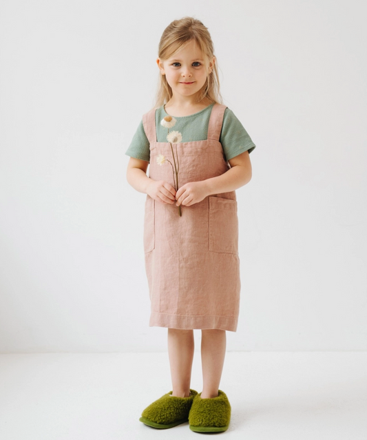 Kids Linen Pinafore Apron