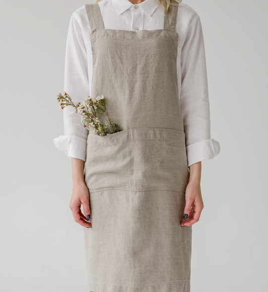 Linen Crossback Apron