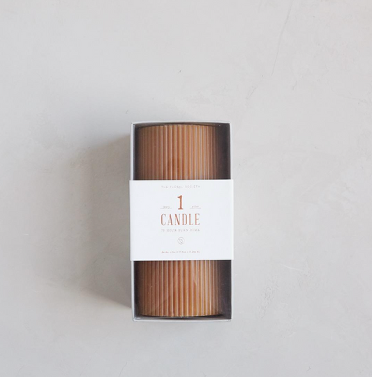 Fancy Rib Pillar Candle