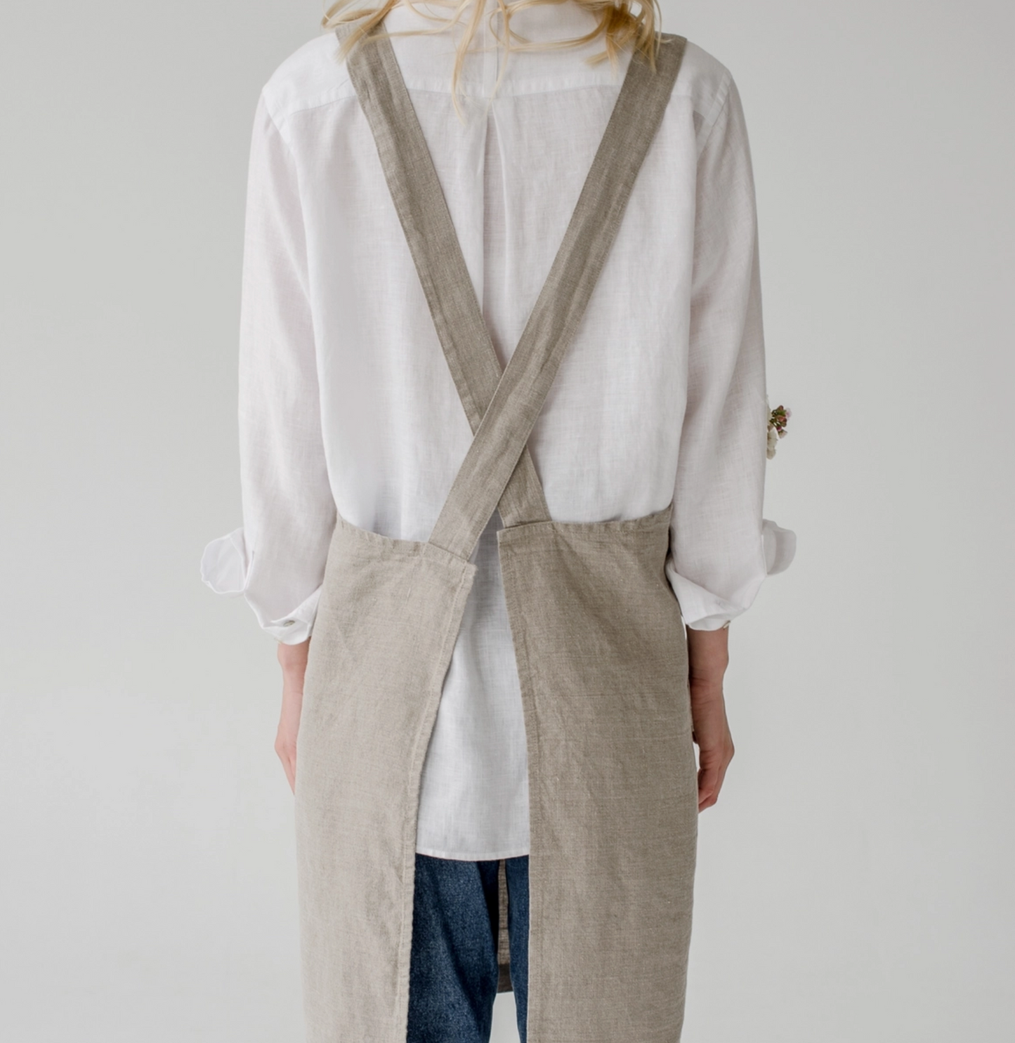Linen Crossback Apron