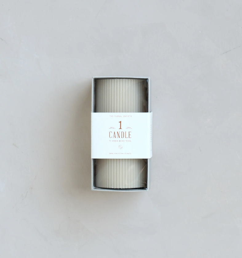 Fancy Rib Pillar Candle