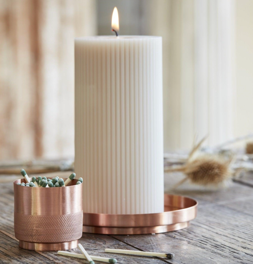 Fancy Rib Pillar Candle
