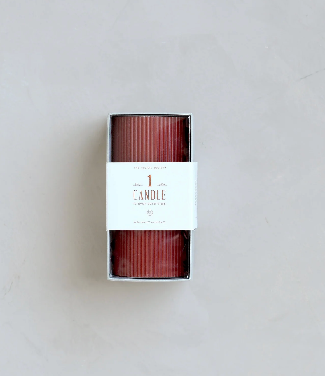 Fancy Rib Pillar Candle