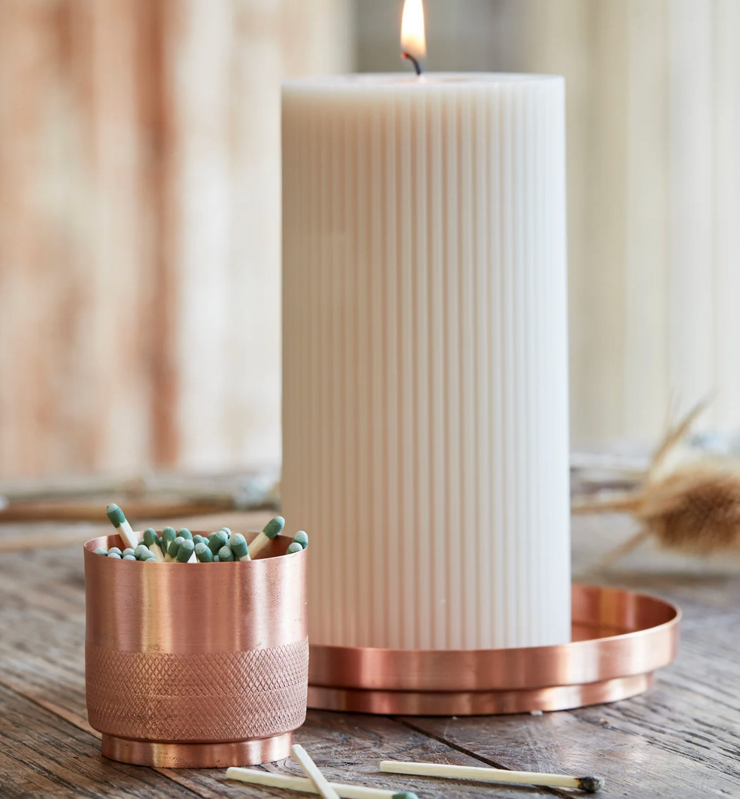 Copper Match Striker & Holder