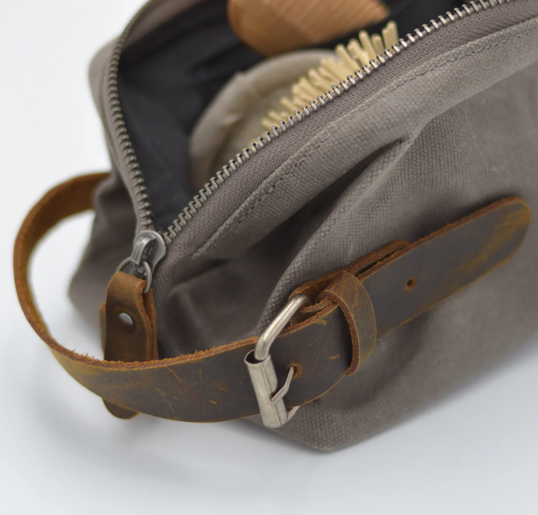 Waxed Canvas Dopp Kit TOiletry Bag