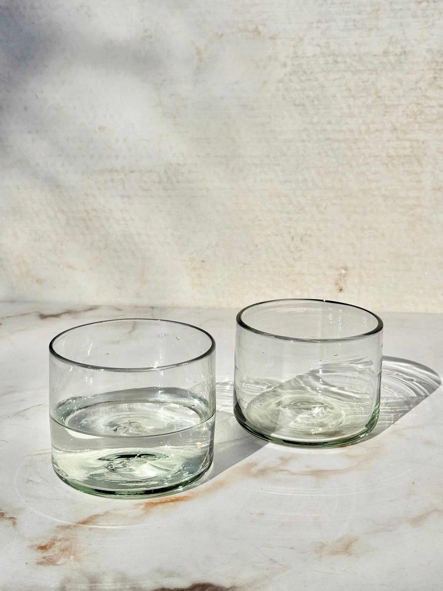 Recycled Handblown Short Glass