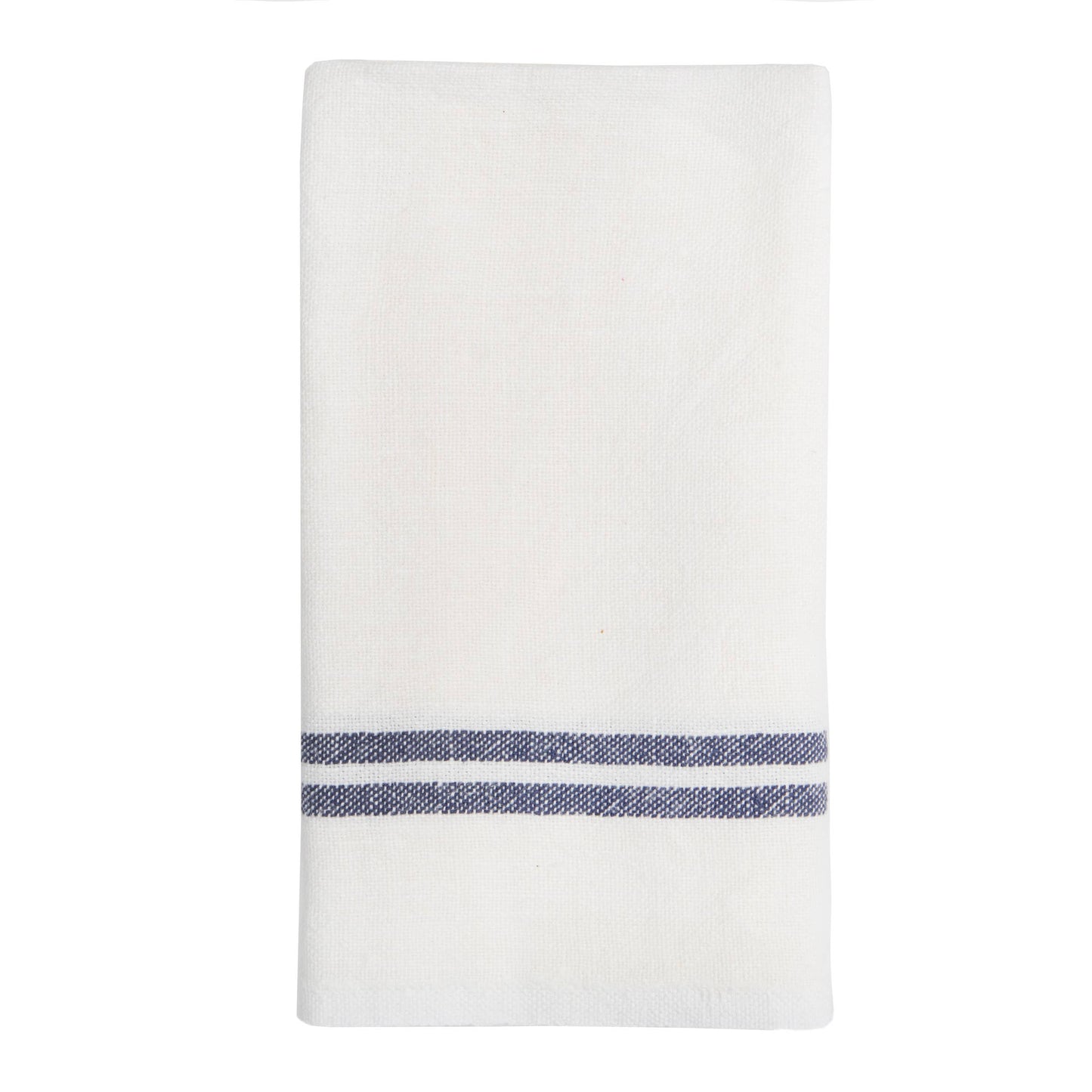 Vintage Linen Kitchen Towel Ivory/Navy