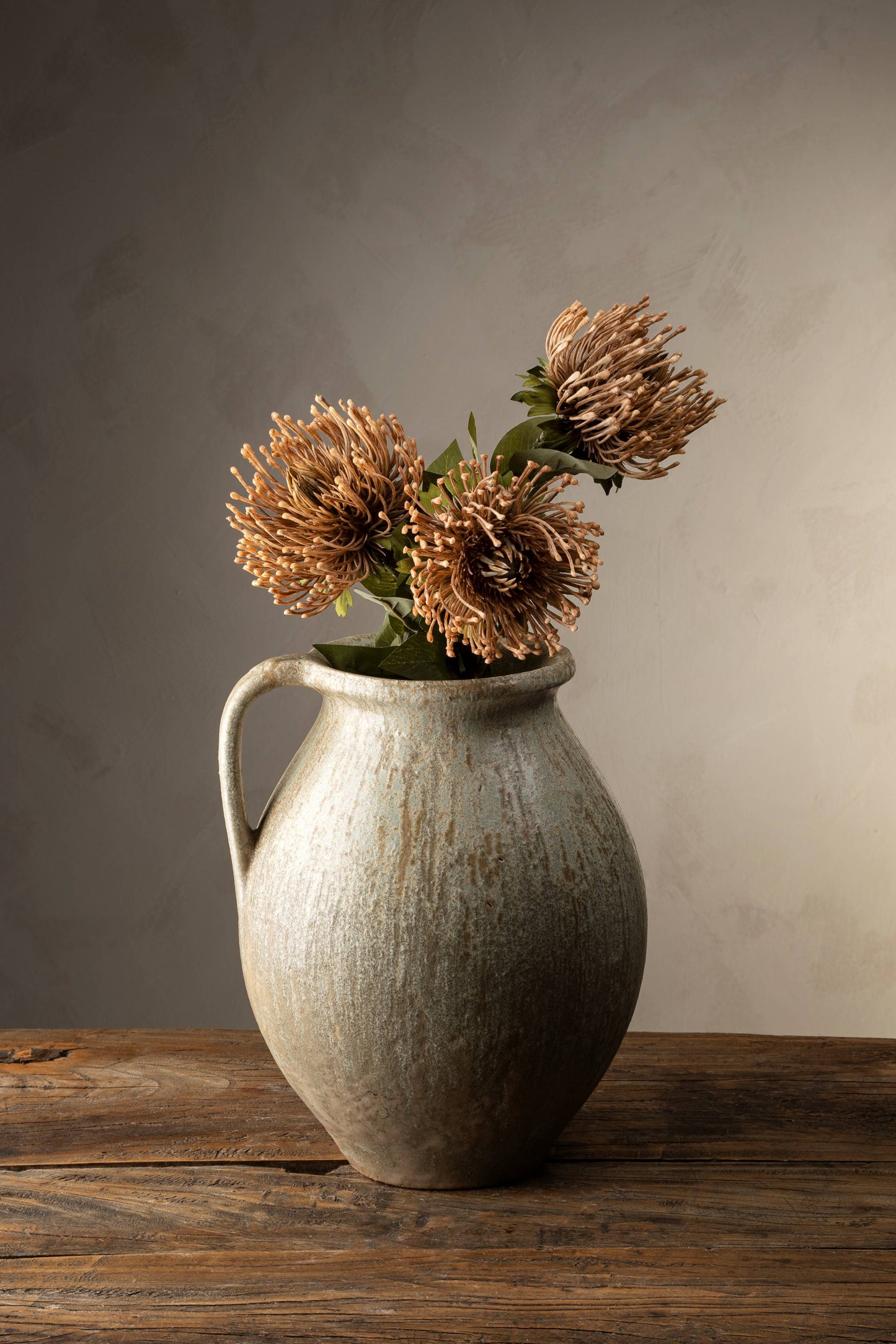 Rhodes Pitcher Vase L, Reactive Brown