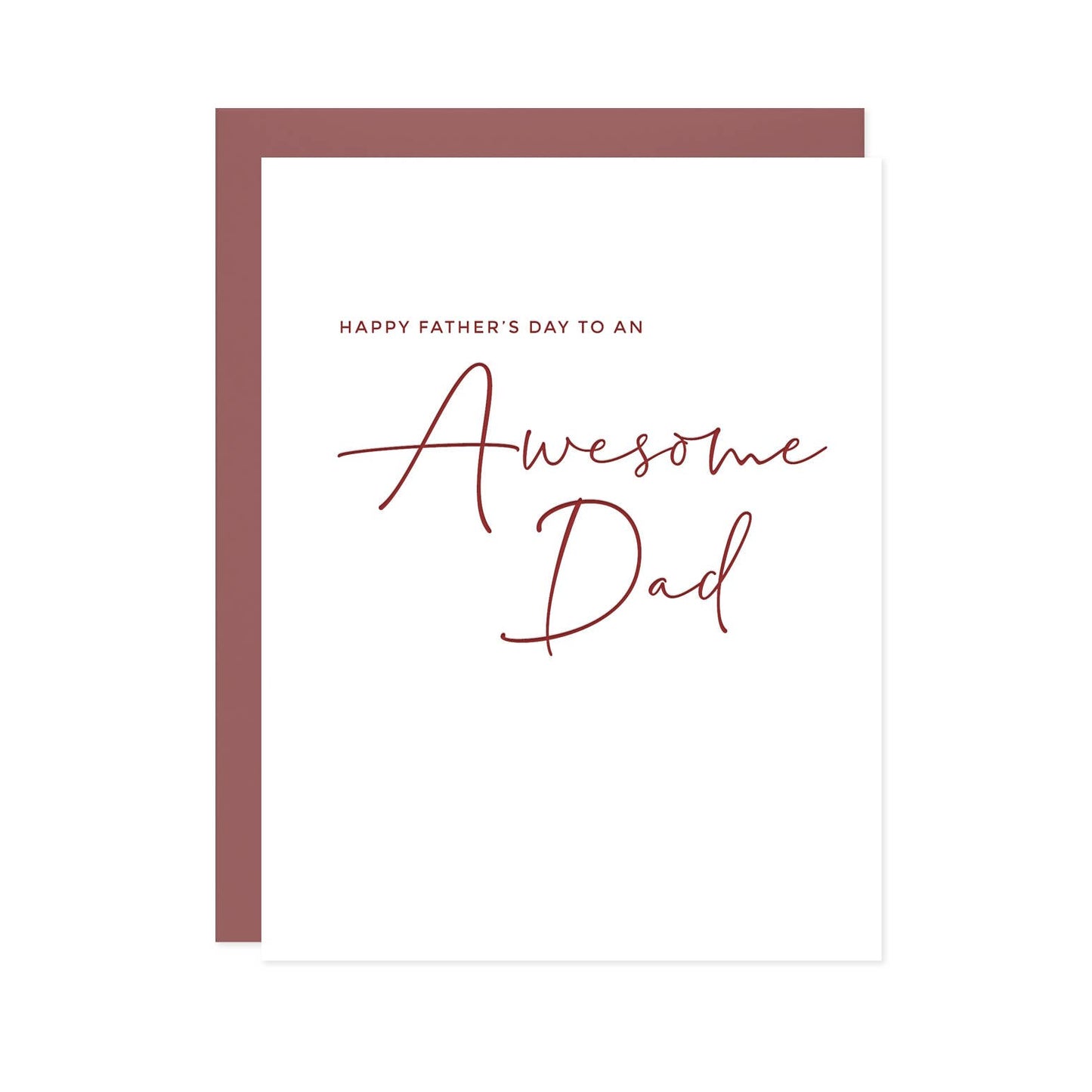 Awesome Dad Letterpress Father's Day Card