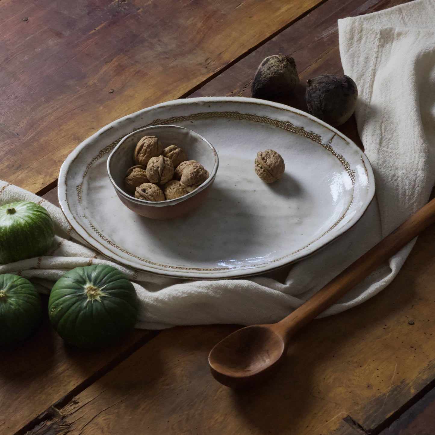 Deep Stoneware Platter