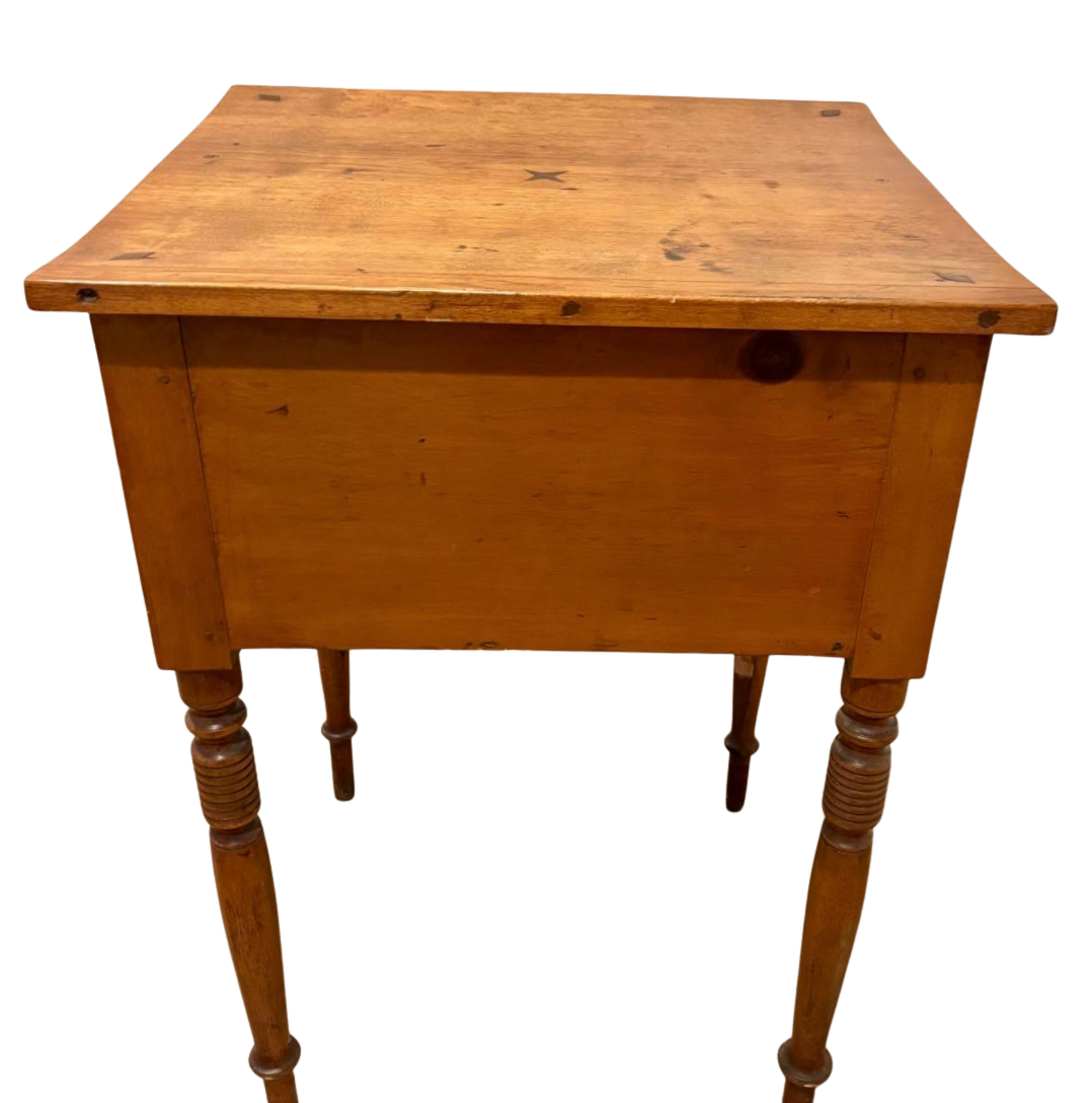 Antique New England Birds Eye Maple Side Table - In Store Pick-Up Only