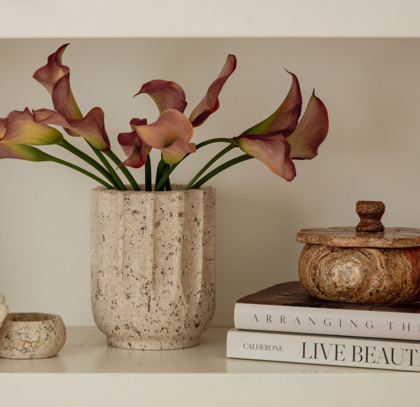 Travertine Utensil Crock