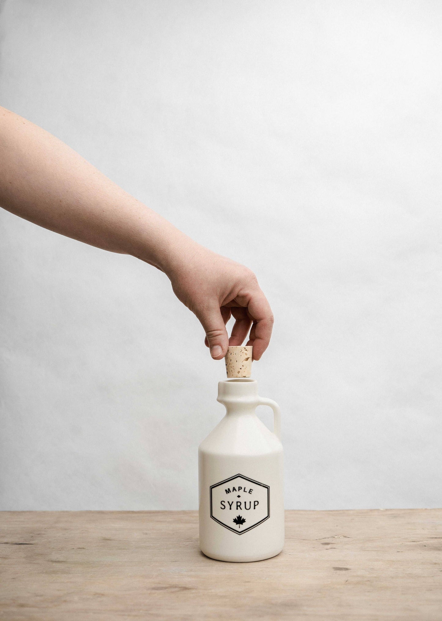 "Maple White" Maple Syrup Jar