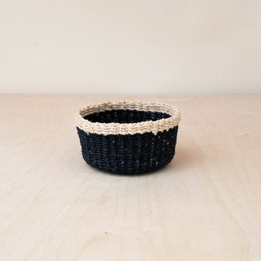 Black Small Round Trinket Basket