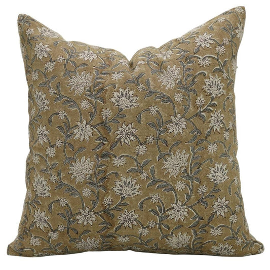 Aradhna Handcrafted Block Print Linen Pillow