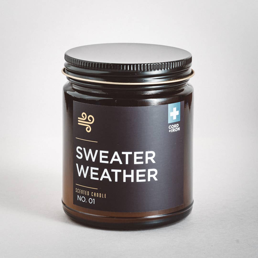 Sweater Weather Soy Candle - Amber Jar