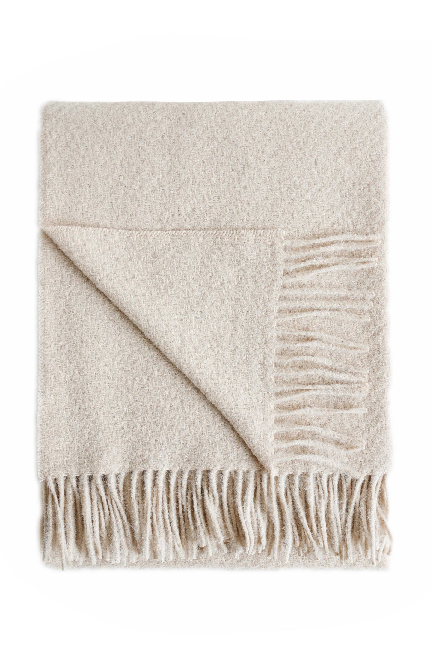 Cork Alpaca Wool Throw : Tan