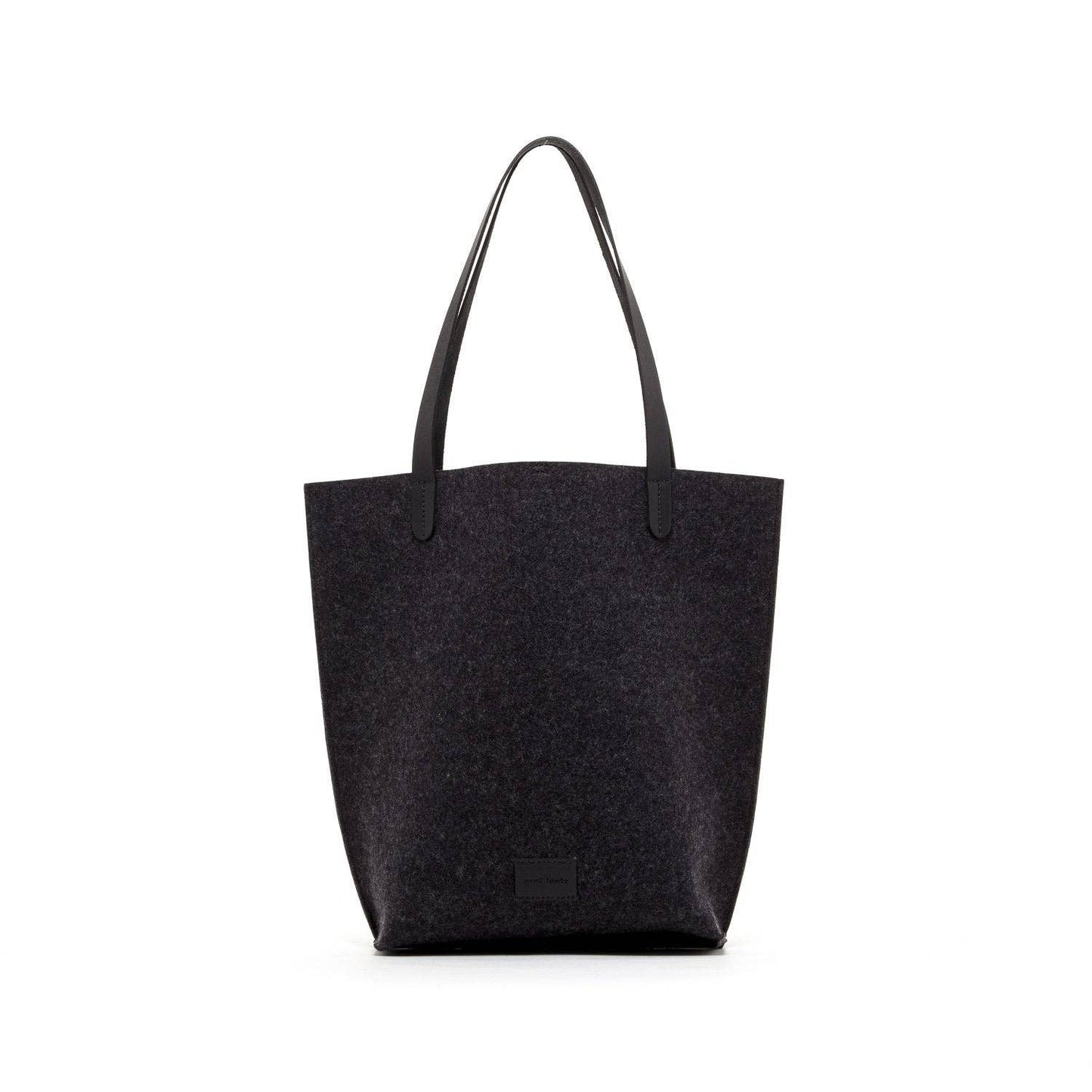 Hana Merino Wool Felt Tote: Black