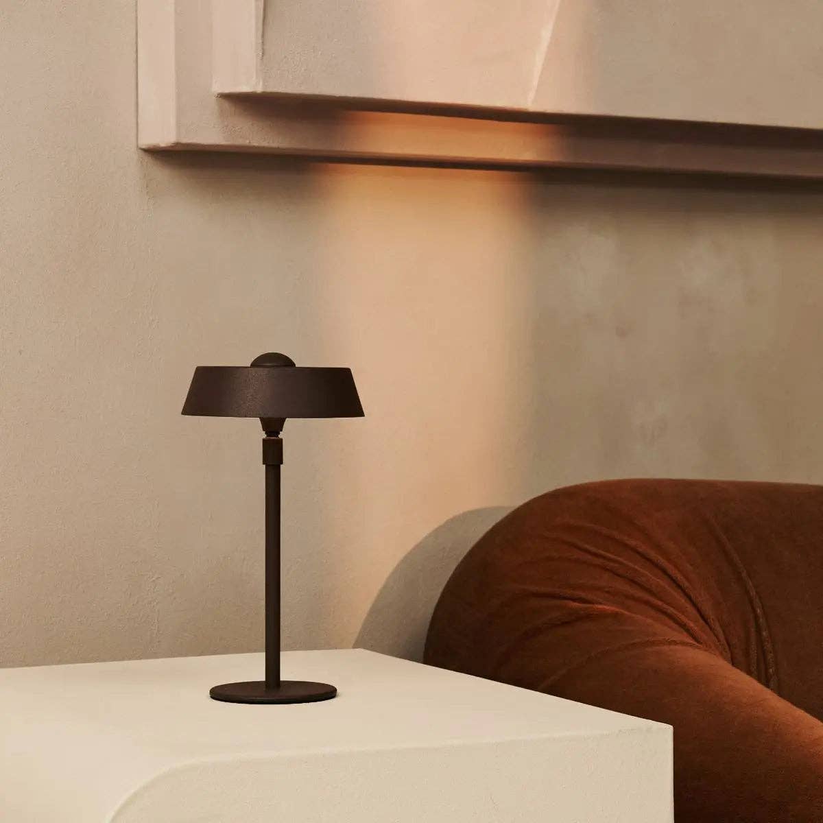 Luca Mocha Brown Rechargeable Lamp | Minimalist, Playful & Dimmable