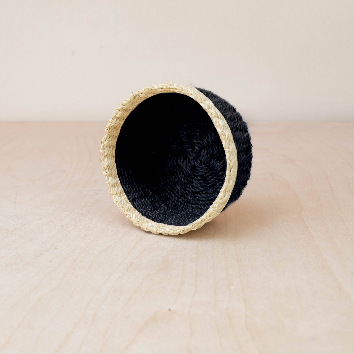 Black Small Round Trinket Basket