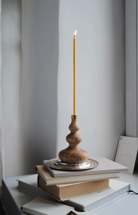 Tree Candle Stick Holder - Oak