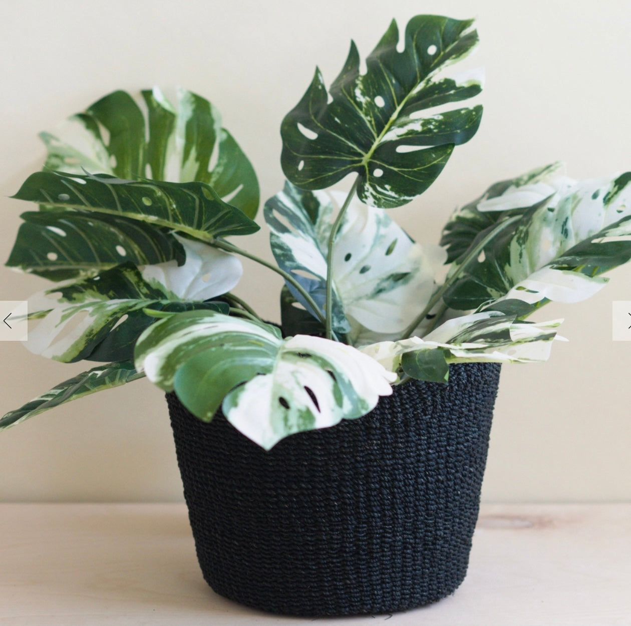 Basket - Handwoven Black Scallop Basket