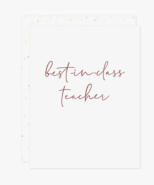 Best - in - Class Teacher Thank You Card